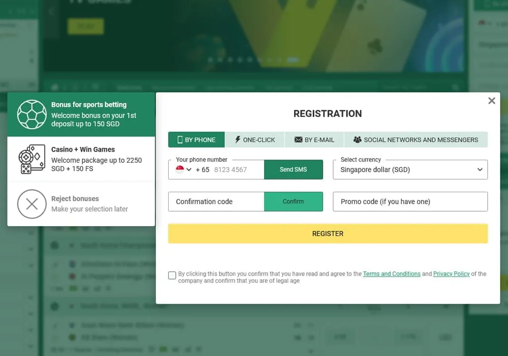 Inscription BetWinner Maroc